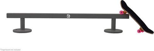 10" Teak Tuning Straight, Square Fingerboard Rail, - Custom Designed Premium Solid Steel, Matte Powder Coated Finish
