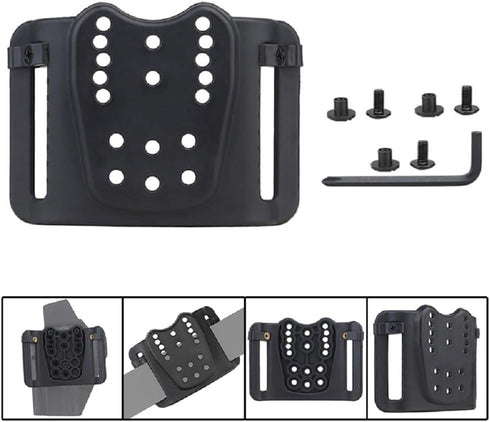 Quick-Release Holster Adapter for Airsoft, Paintball, Tactical Gear, Fits Waist Belts