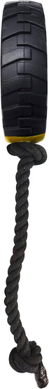 Tonka Mega Tread Rope Tug Dog Toy - Lightweight, Durable, Water Resistant, 15 Inches, Yellow/Black