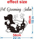 Pet Wall Sticker - Make Your Pet Grooming Salon Purr with Removable PVC Decals - Perfect for Animal Lovers - Create a Playful Atmosphere - 22"x18" (Black-JZY265-Pet Grooming) by ANFRJJI