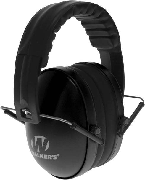 Walker's Youth & Women's Low Profile Folding Padded Headband Earmuffs, Adjustable Hearing Protection