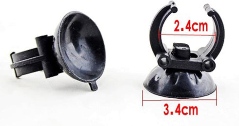 Aquarium Heater Holder Suction Cup Clip - Black for Fish Tube Hose Plant Decoration (Sucker Dia 1.34", Clip Dia 0.9)