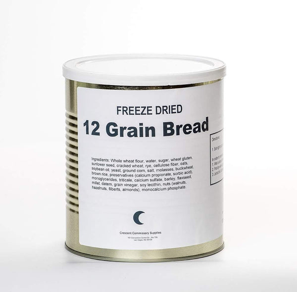 Freeze Dried 12 Grain Bread, 25 Year Shelf Life, 1 Gallon Can,