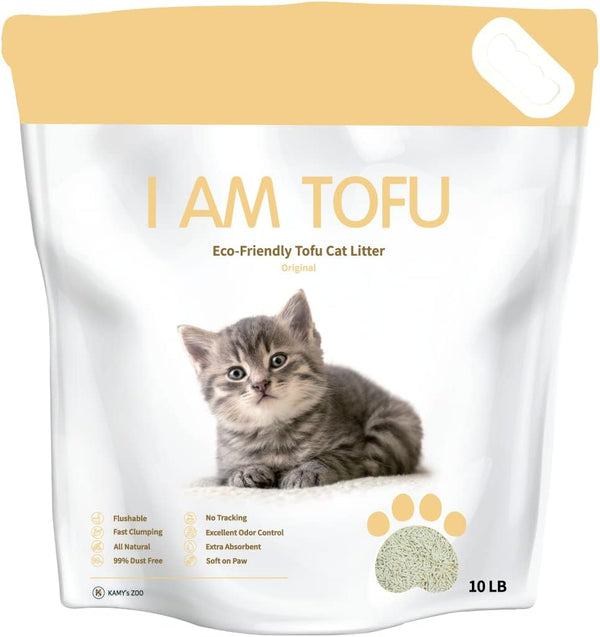 I AM TOFU - Tofu Cat Litter, Natural, Flushable, Dust Free, Extra