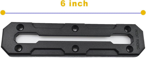 Kayak Track Mount Low Profile Nylon Rail Track | Kayak Fishing Accessories, 6/9/12 inch (1/2 pack) (6 inch(1pack))