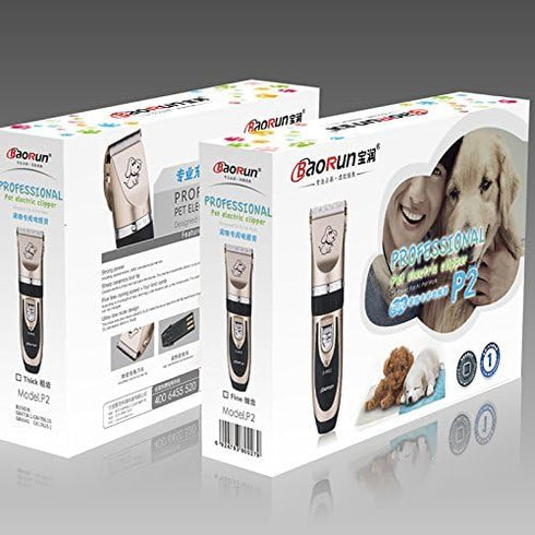 Professional Pet Dog Grooming Clippers, Rechargeable Cordless Hair Clippers with Comb, Low Noise for Dogs and Cats