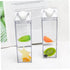 CurcKua 500ML 2PCS Clear Milk Carton Water Bottle Reusable Transparent Juice Bottle for Outdoor Sport Reusable Milk