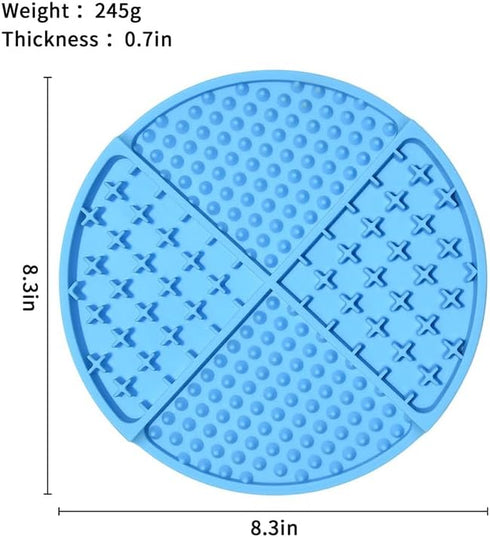 Lick Mat for Dogs and Cats, Slow Feeder Bowls for Dog Anxiety Relief, Blue Dog Enrichment Toys