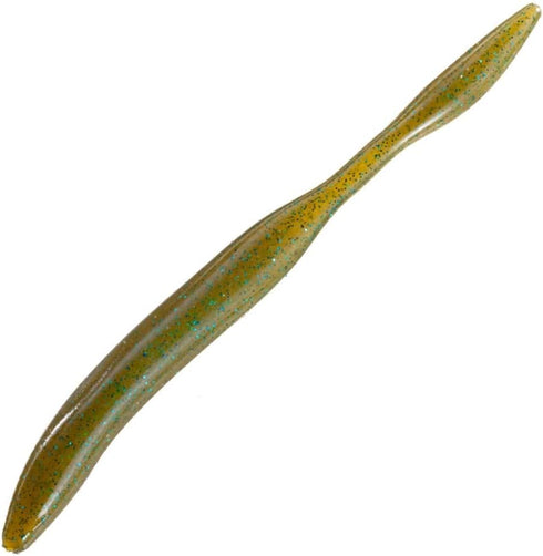 Strike King KVD Dream Shot Fishing Lure, Soft Plastic Worm, Coffee Scent, Hinged Tail, Salt Impregnated, Open Pour