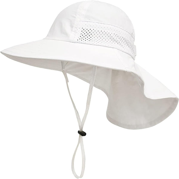 YOLAI Summer Mesh Breathable Sun Hat Outdoor Large Brim Cape Children's Sunscreen Visors