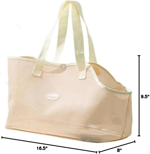 KAMEIOU Breathable Mesh Cat Small Dog Purse Carrier Tote Bag for Small Dogs Pets Outdoor Pet Purse Carriers for Puppy