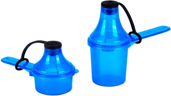 The Scoopie Supplement Container, Spill Proof Dispenser for Pre Workout Powder, Pack of 2, Blue (1 tbsp | 15 mL)