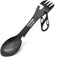 PSKOOK 5-in-1 Utility Tactical Spork, Stainless Steel Camping Utensil with Spoon, Fork, Knife, Can Opener
