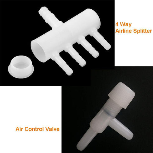 Y-Axis 49 Pcs Aquarium Air Pump Accessories, Airline Connectors, Splitters, Bubble Stones, Check Valves