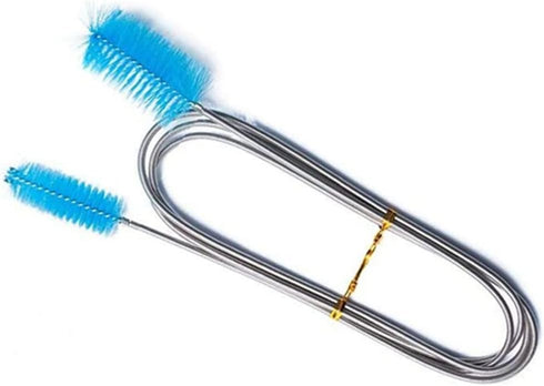 Aquarium Filter Brush, Flexible Double Ended Bristles Hose Pipe Cleaner for Fish Tank or Home Kitchen (Sky Blue)