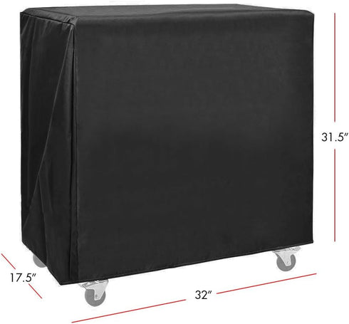 80 32"X17.5"X31.5", 80 Quart Cooler Cart Cover, Fits Most Quart Rolling Ice Chest, Black, Water Resistant, UV Resistant
