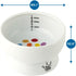 Necoichi Raised Cat Water Bowl, Elevated with Measurement Lines, Dishwasher & Microwave Safe, Jelly Bean, Regular