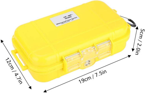 Plastic Waterproof Shockproof Box, Outdoor Airtight Survival Case, Floating Hard Shell Container, 4 Colors (Yellow)