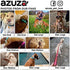 azuza Durable Padded Dog Leash and Collar Set - Reflective Strip for Large Dogs, Extra Safe and Comfy, Orange