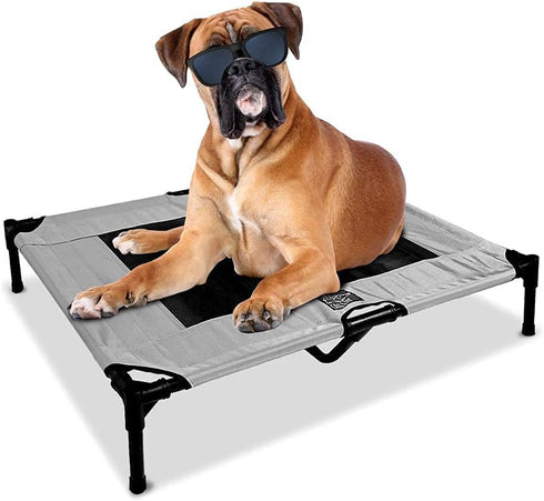 Floppy Dawg Just Chillin' Elevated Dog Bed, Cool Cot for Indoor or Outdoor Use, Lightweight and Portable, Breathable