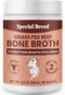 Bone Broth Powder for Dogs and Cats, Grass Fed Beef Broth Food Topper Supplement, 9.5 oz