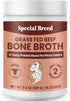 Bone Broth Powder for Dogs and Cats, Grass Fed Beef Broth Food Topper Supplement, 9.5 oz