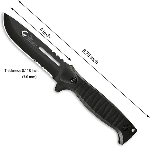 Hunting Knife, Fixed Knife with Sheath, EDC 4-Inch Small Knife, High Grade Stainless Steel Gift Knife, Good for Carving, Hunting, Camping, Fishing, Survival, outdoor by CuCut