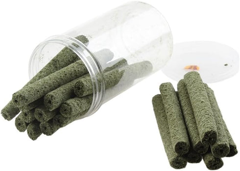 emours Natural Timothy Grass Chew Stick Pet Snack for Rabbits, Chinchillas, Guinea Pigs, 20 Sticks