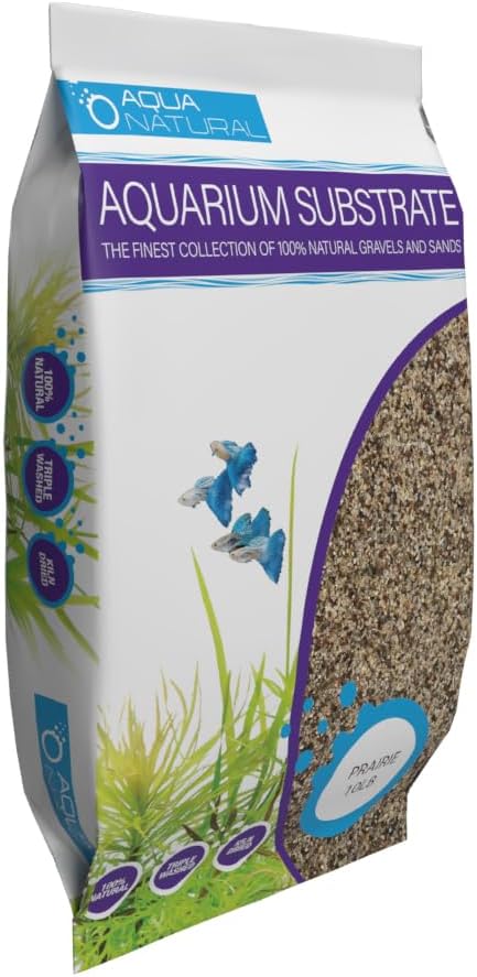 Aqua Natural Prairie Sand 10lb Substrate for Aquascaping, Aquariums, Vivariums, and Terrariums