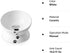 Y YHY Elevated Tilted Cat Food Bowl 6", Raised Ceramic Pet Food Water Dish 10 oz, White