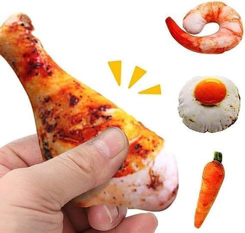 Cauaoa 2025 Vegetable Dog, New Potato Food Shape Squeaky, Cute Plush Chew for Small Medium Large Dogs Squeak