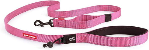 EzyDog Soft Trainer Dog Leash with Traffic Control Handle, Reflective Stitching for Night Safety, for Large Medium Dogs