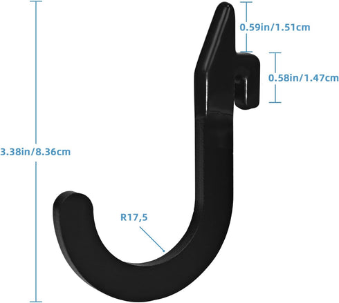 Topfinder 8PSC Squat Rack Accessories Hook Holder,Power Rack Attachments Hooks,DIY Storage Hook for Resistance Bands