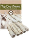 Top Dog Chews 9” – 11” Beef Cheek Rolls, 5 Pack | Long Lasting Rawhide Free Dog Treats for Aggressive Chewers