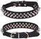 Spiked Studded Dog Collar | Adjustable Soft Leather Puppy Collar for Small & Medium Dogs (XS, Black-2)