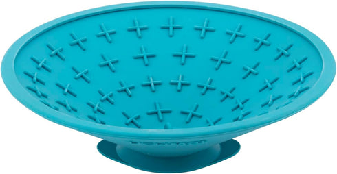 LickiMat Splash Dog Slow Feeder Bowl, Turquoise, Boredom Anxiety Reducer, Perfect for Food, Treats, Yogurt, Peanut