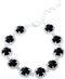 Dogs Kingdom Pet Dog Cat Crystal Collar, Bling Rhinestones Adjustable Necklace Accessories, Black, S: 8-10" Neck