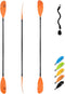 OCEANBROAD Adjustable Fishing Kayak Paddle, 94in/240cm-102in/260cm Aluminum Alloy Shaft with Paddle Leash