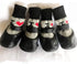 Dog Cat Boots Shoes Socks - Adjustable Waterproof Breathable Anti-Slip Sole for Tiny Dogs (M, Red)