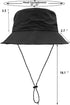 woogwin Waterproof Bucket Rain Hat with Chin Strap Quick Dry Packable Boonie Sun Hat UV Protection