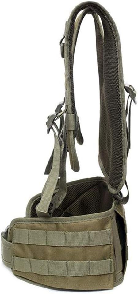 Tactical Padded Battle Belt - Detachable Suspender Straps for Patrol and Army Training Outdoors