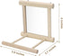 Bird Mirror with Perch, Bird Toys for Parrots, Budgies, Cockatiels, Lovebirds, Finches, Canaries