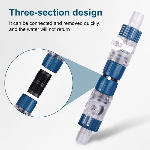 MiOYOOW Fish Tank Hose Valve, Connector with Quick Release Handle for Water Flow Control