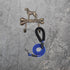 Dog Leash Holder, Cast Iron, Antique Bronze, Wall Mount, 2 Hooks, 6.9x6.9x1.8 inches, AR001