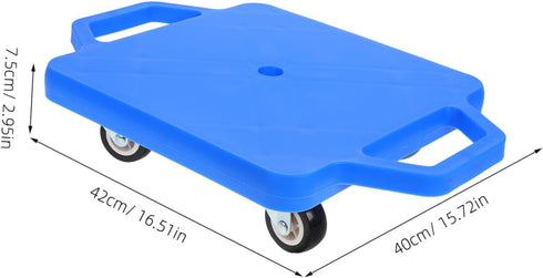 Play Scooter Board with Plastic Casters Square Floor Scooter for Boy Girl for Gym Activities Promotes Balance
