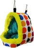 Bird Hanging Hammock - Winter Warm Plush Snuggle Pet Cave for Parrot, Lovebird, Budgie, Cockatiel (Medium)