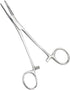 2pcs Set Pets Ears/Nose Hair Puller - Straight & Curved Full Serrated Stainless Steel Hemostat Locking Forceps