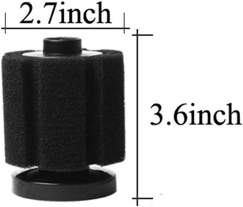 ALEGI Aquarium Sponge Filter with Airline Tubing, Check Valves, Suction Cups for 10 Gallon Fish Tank.