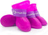Puppy Dogs Candy Colors Anti-Slip Waterproof Rubber Rain Shoes, Boots Paws Cover, Purple, Medium