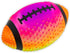 Regent Practice Football Neon Rainbow Colored 9" Spiked for Gripping Control, Soft Rubber Inflatable Football